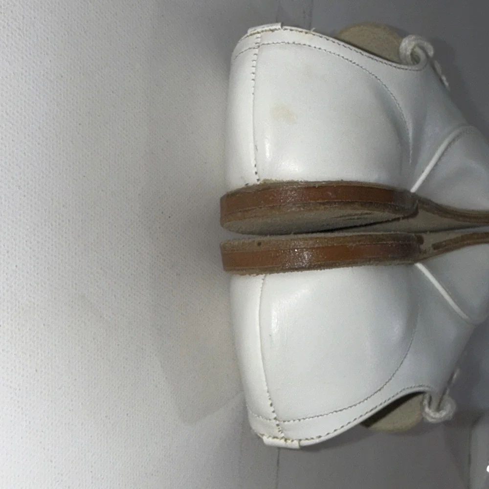 Vintage Self Starters Classic Baby Learning To Walk White‎ Leather Walking Shoes